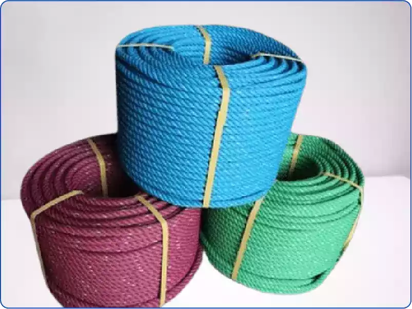 reels of commercial rope of different colors